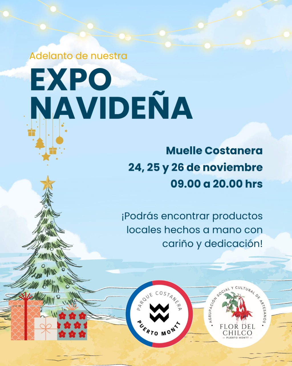 ¡Llega la Feria Navideña al Muelle Costanera! Vive tres días de arte, color y emprendimiento local